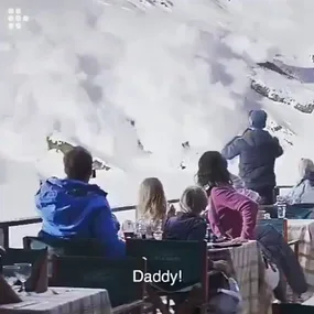WATCH: Family escapes horrifying avalanche