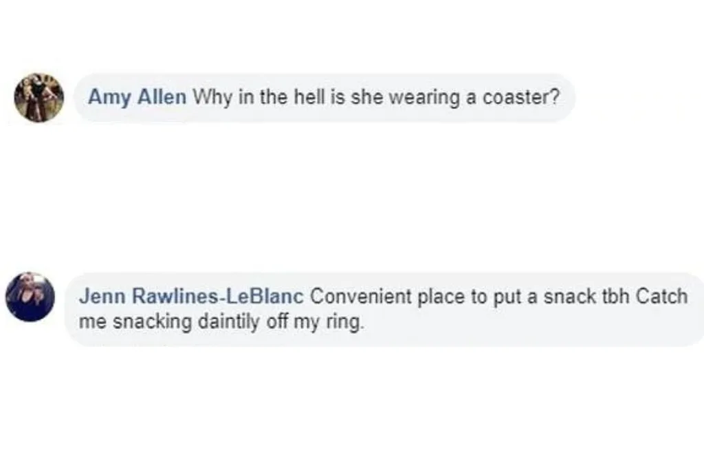 Engagement ring Facebook comments
