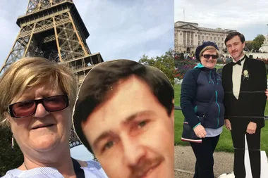Aussie woman brings her DEAD hubby on holiday and takes selfies in iconic locations