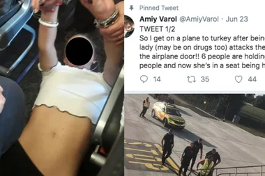 Woman escorted off plane after ‘rushing cockpit’ and flight is intercepted by military planes