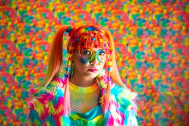 Kristina the ‘human rainbow’!