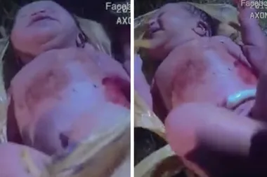 Police appeal for information after baby is found abandoned in PLASTIC BAG