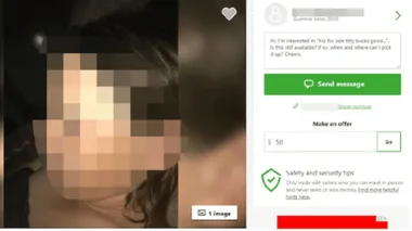 Gumtree user finds NT child for sale.