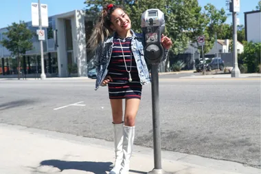 Standing as tall as a parking metre, this aspiring comedian has the last laugh