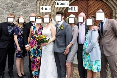 Mother-in-law goes viral for SPOONING groom in wedding photo