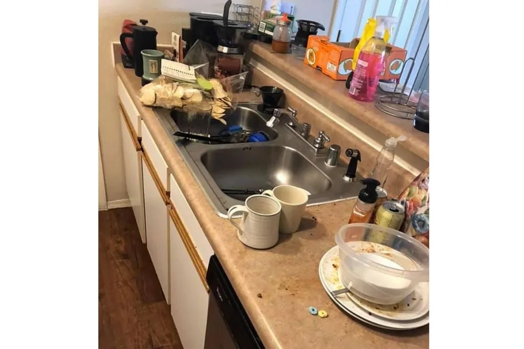 Messy kitchen