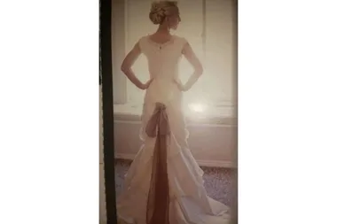 Bride slammed for wearing wedding dress that looks like it’s covered in POO