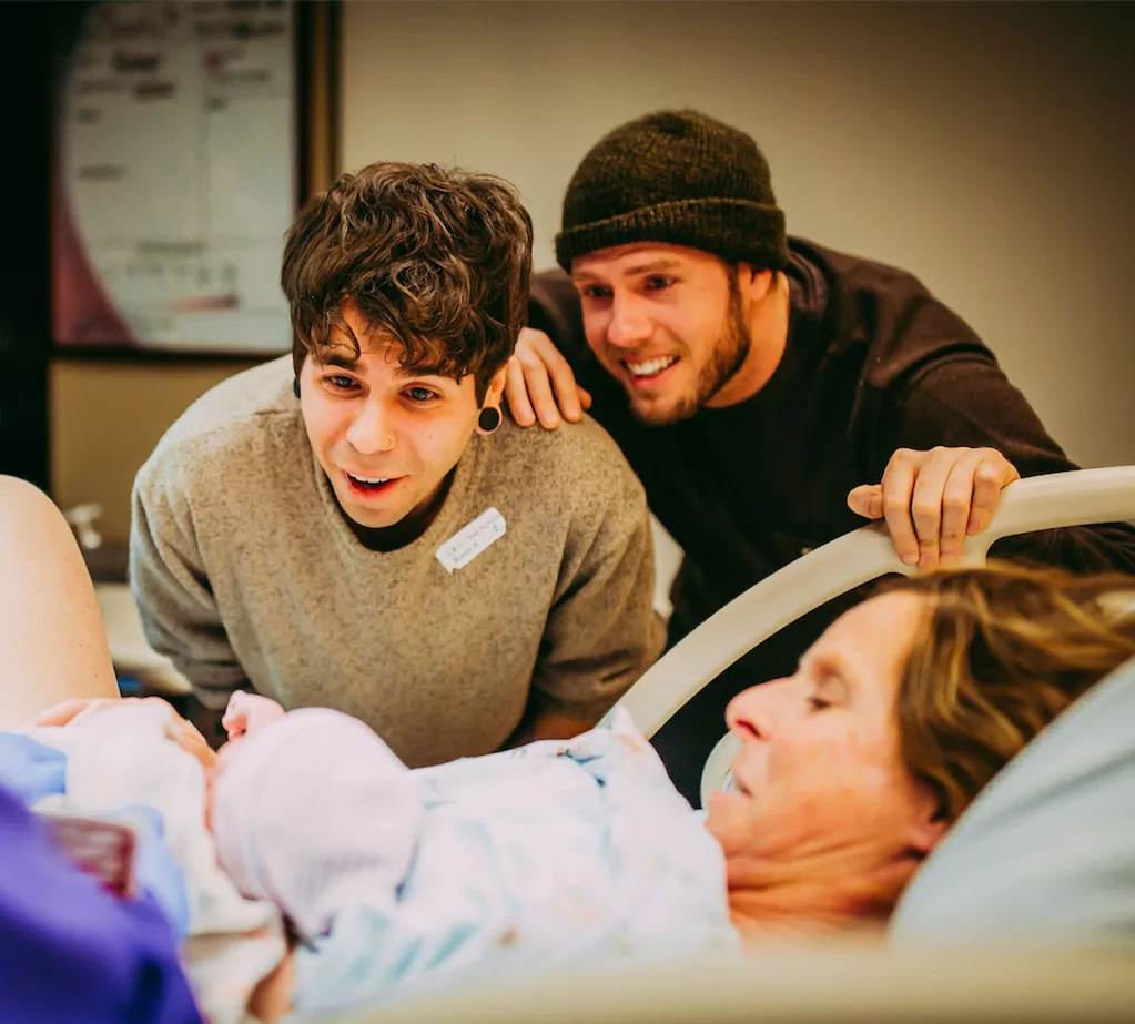 Matt and Elliot couldn't wait to meet their girl