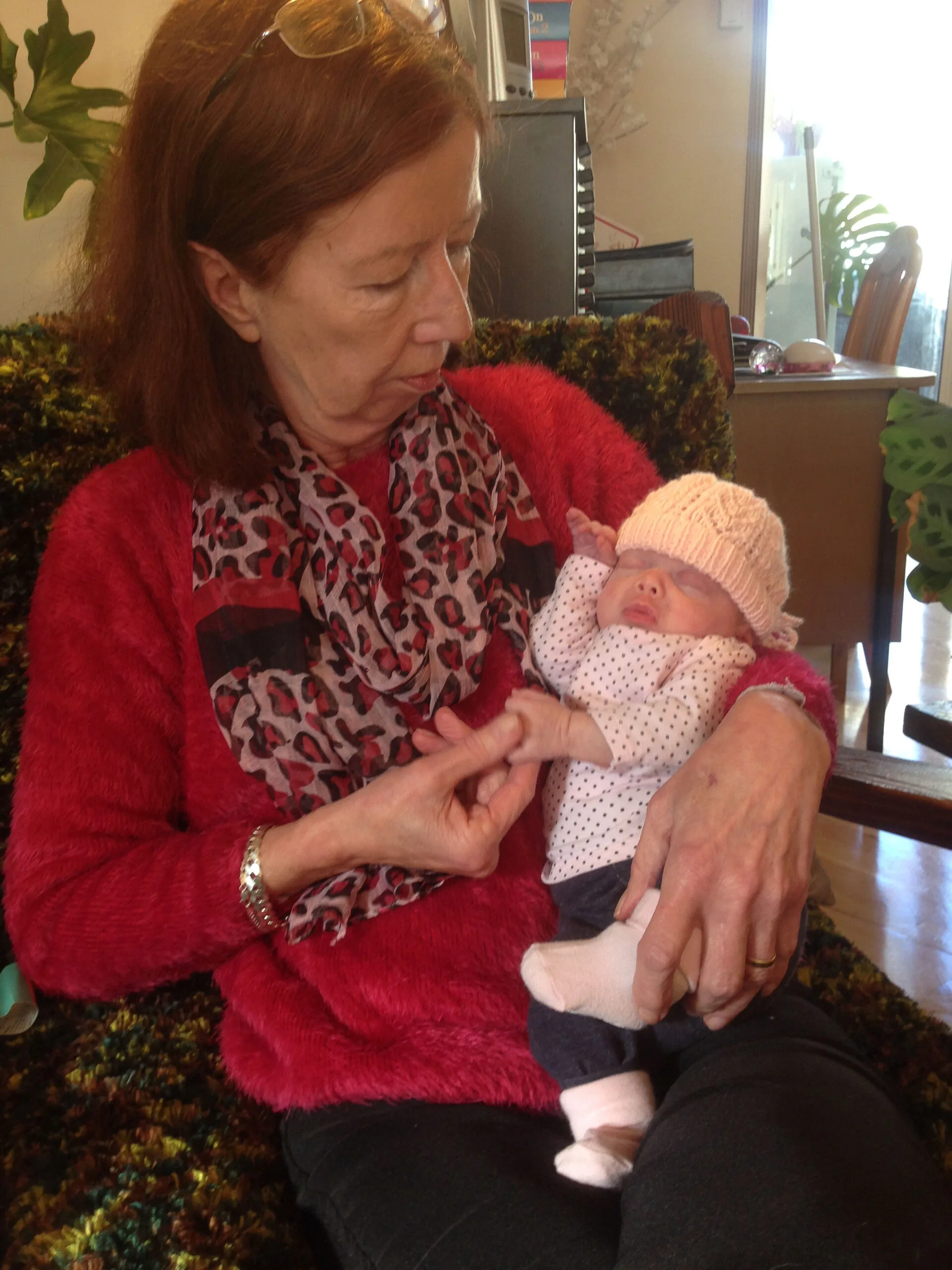 Adoptive mum Anne with baby Asha