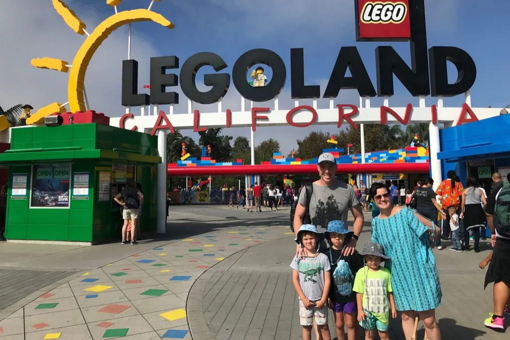 Stacey and Chris Hughes took their boys to Legoland in California while they were in the United States undergoing gender selection IVF.