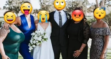 Bride asks for her cousin to be edited in photo after she wears a VERY SHORT dress