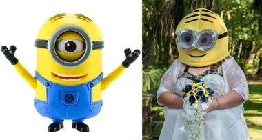 Bride mocked after wearing a minion mask to walk down the aisle