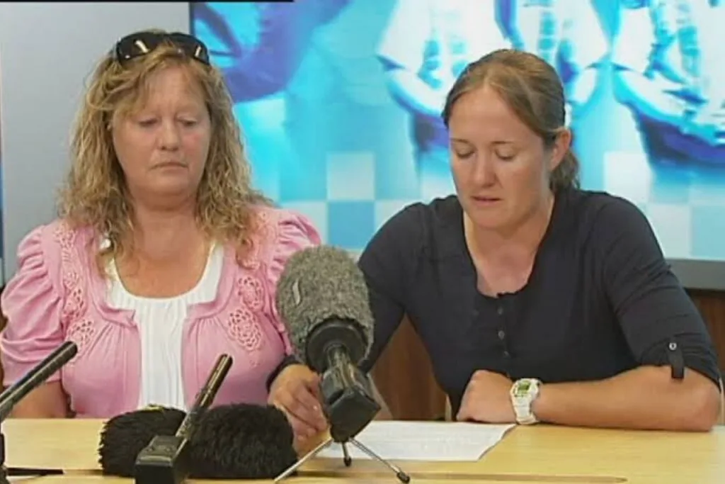 Sandy and mum Margaret making police appeal