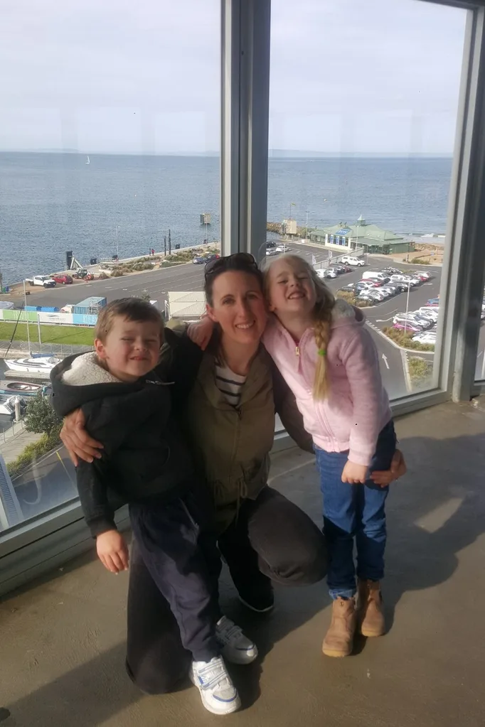 Chanel and her children Patrick and Charlotte.