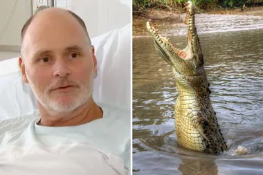 Aussie bloke survives CROC ATTACK by gouging 2.8m beast in the eyes