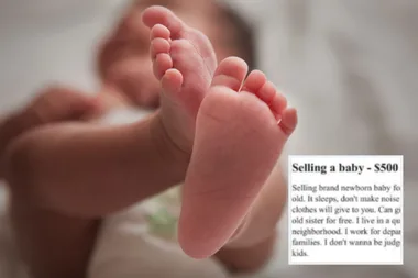 Mum posts Craigslist ad selling NEWBORN BABY and four-year-old daughter for $500