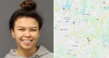 Woman grins in mugshot after being arrested for injuring young girl