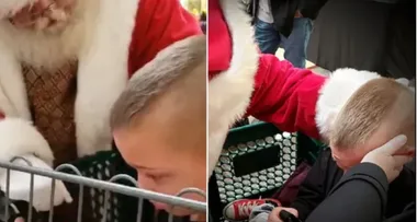 Santa calms down boy with autism in a heartwarming moment