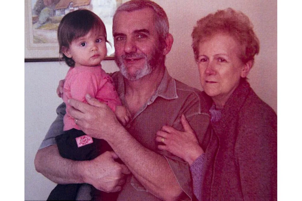Ellie Butler with grandparents Neal and Lind