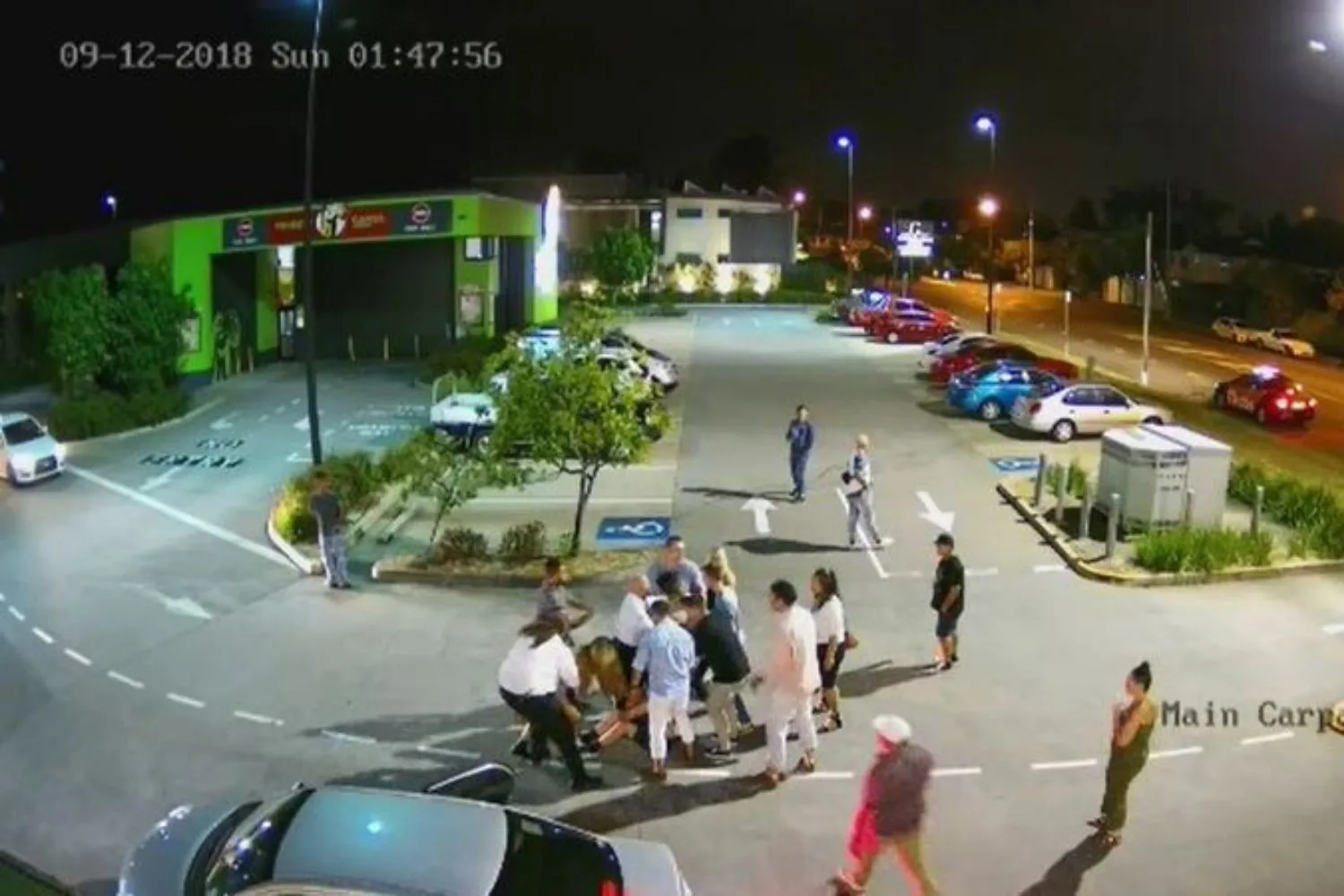 The CCTV footage showing the attack.