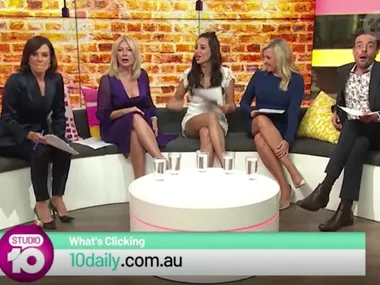 ‘Where are your pants?’ Kerri-Anne Kennerly insults Studio 10 reporter