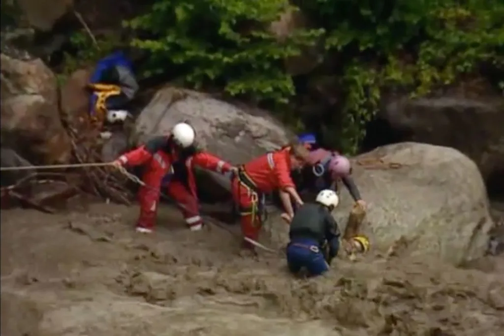 The rescue operation.
