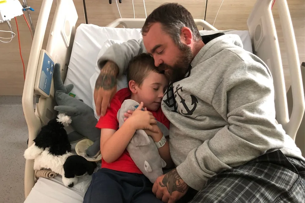 Julian and me in hospital