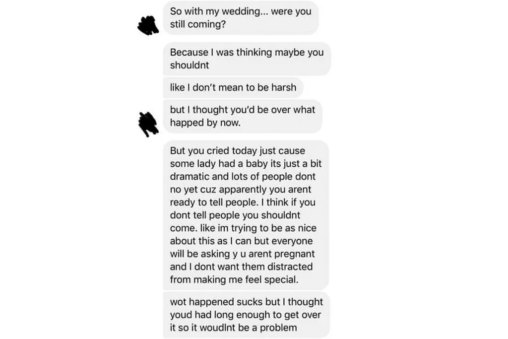 Conversation between bride and guest