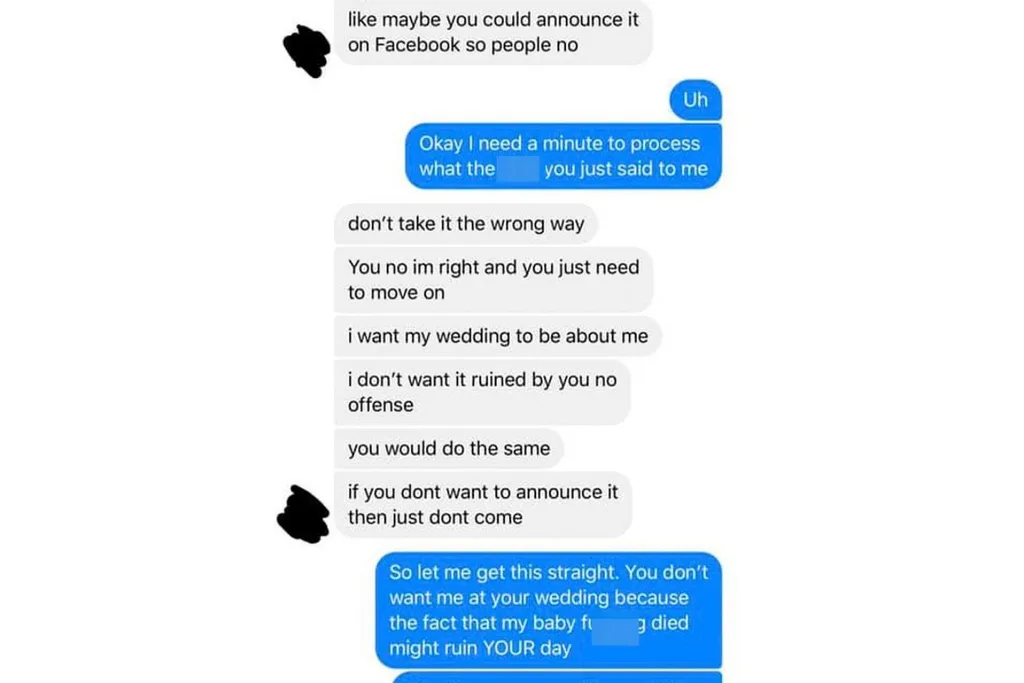 Conversation between bride and guest