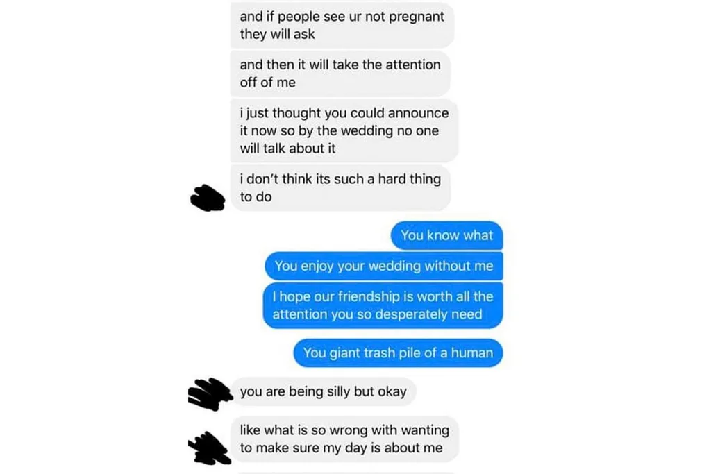Conversation between bride and guest