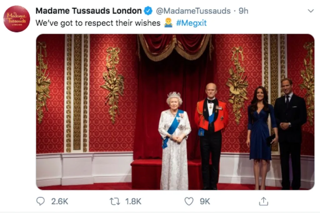 Prince Harry and Meghan Markle removed from Madame Tussauds