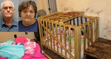 Grandparents arrested after they allegedly kept toddlers locked up in tiny wooden cages