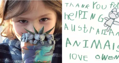 Adorable youngster goes viral after heartwarming gesture to help Aussie wildlife