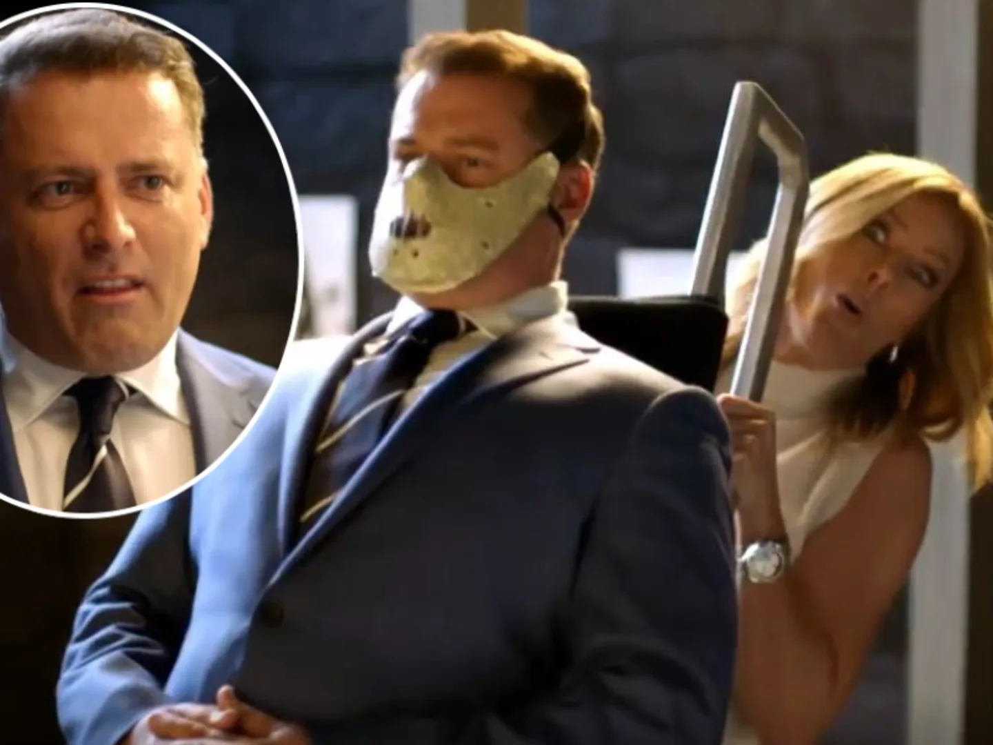 Karl Stefanovic mimics Hannibal to address Ubergate and marriage breakdown in odd skit