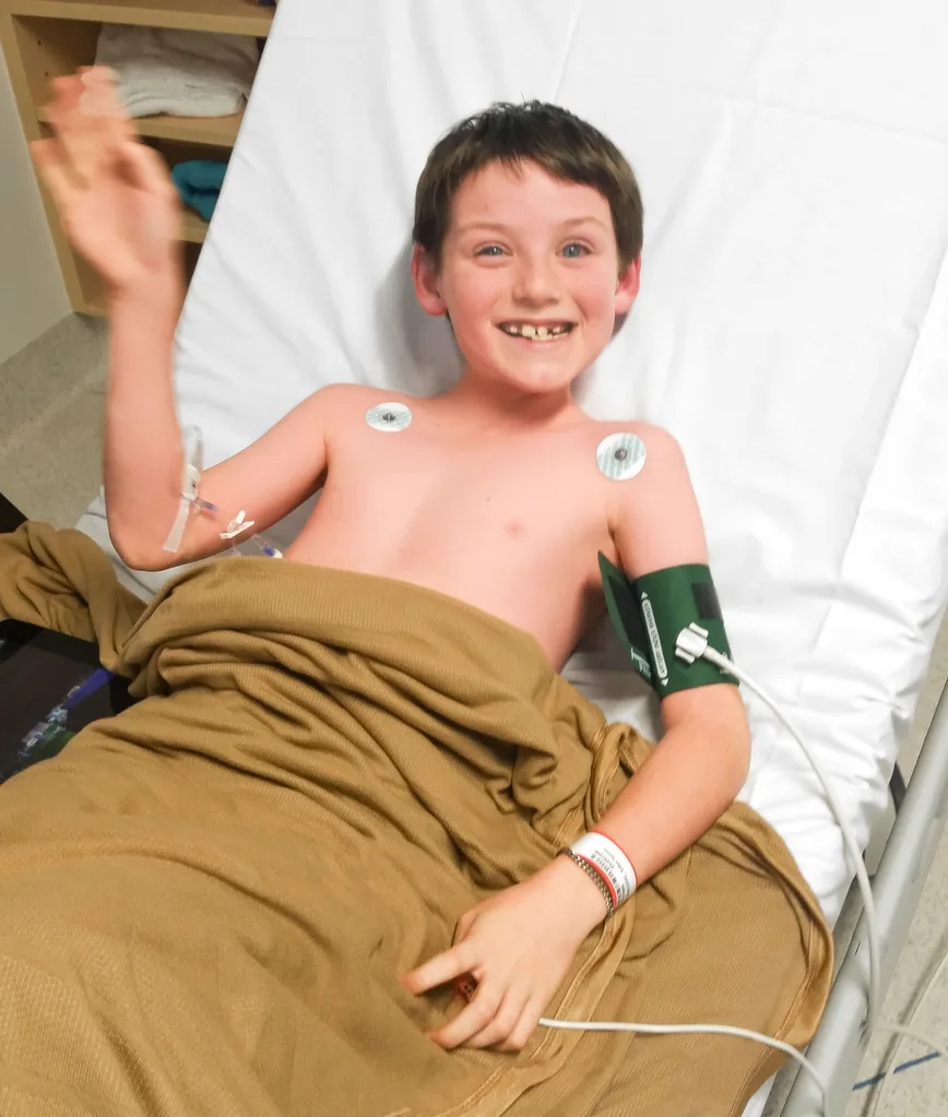 Aiden in hospital