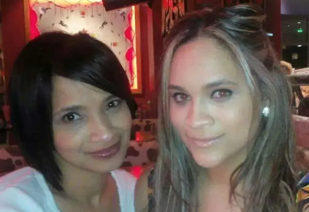 Miche Solomon with her biological mother Celeste Nurse