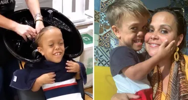 Adorable moment Quaden Bayles is treated to a haircut after salon’s heartwarming gesture