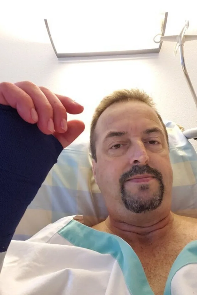 I spent the night in the hospital.