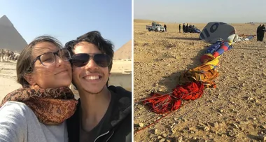 Hot air balloon horror! Couple survives a deadly crash in Egypt