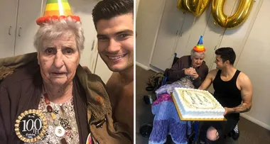 ‘Cheeky’ grandma delighted by stripper on her 100th birthday