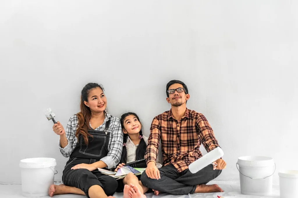 Family in home
