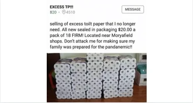 Brisbane mum slammed for selling toilet paper she stockpiled