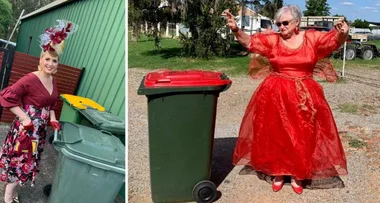 CORONAVIRUS CHEER: Put your bins out in your BALLGOWN