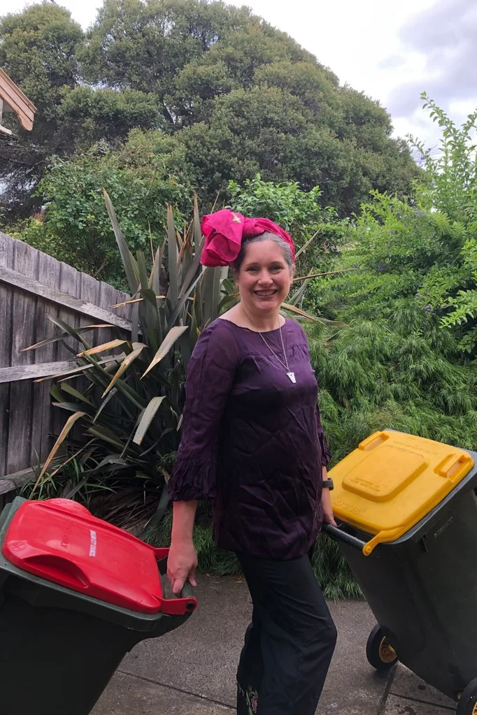 Me dressed up to put out the bins!