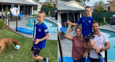 10-year-old runs a marathon in his house!