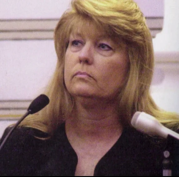 Diane giving evidence during the trial