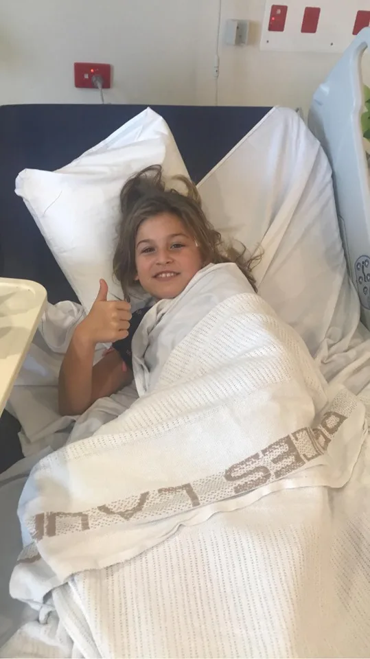 My courageous girl.