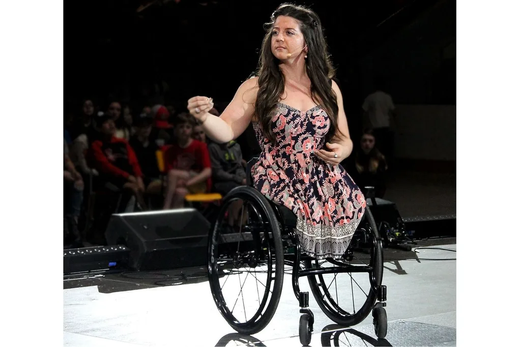Jen Bricker speaking at an event