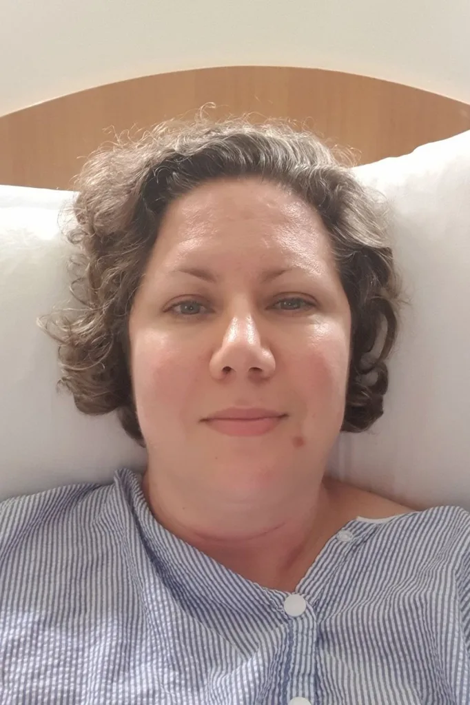 My first night as a 'uniboober' after my mastectomy.