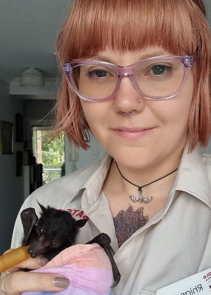 Rhiannon and Eddie the bat